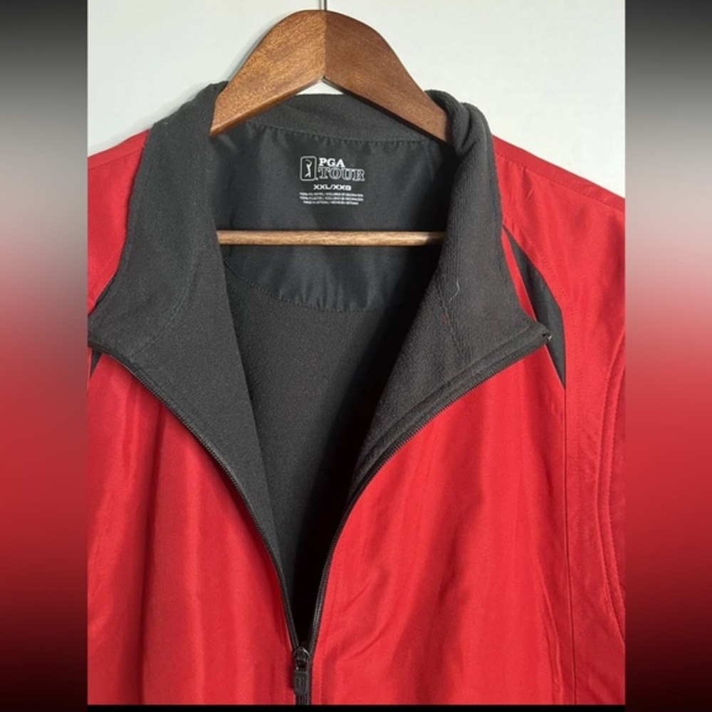 Men's‎ PGA Tour Golf Vest. Full Zip. Red. XXL.